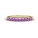 1 - Emlynn 2.70 mm Amethyst 10 Stone Wedding Band 