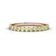 1 - Emlynn 2.70 mm Peridot 10 Stone Wedding Band 