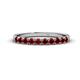 1 - Emlynn 2.70 mm Red Garnet 10 Stone Wedding Band 