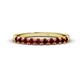 1 - Emlynn 2.70 mm Red Garnet 10 Stone Wedding Band 