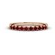 1 - Emlynn 2.70 mm Red Garnet 10 Stone Wedding Band 