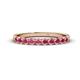 1 - Emlynn 2.70 mm Rhodolite Garnet 10 Stone Wedding Band 