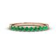 1 - Emlynn 2.70 mm Emerald 10 Stone Wedding Band 