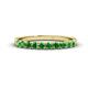 1 - Emlynn 2.70 mm Green Garnet 10 Stone Wedding Band 