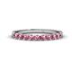 1 - Emlynn 2.70 mm Pink Tourmaline 10 Stone Wedding Band 