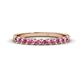 1 - Emlynn 2.70 mm Pink Tourmaline 10 Stone Wedding Band 