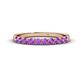 1 - Emlynn 2.70 mm Amethyst 10 Stone Wedding Band 