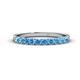 1 - Emlynn 2.70 mm Blue Topaz 10 Stone Wedding Band 