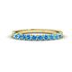 1 - Emlynn 2.70 mm Blue Topaz 10 Stone Wedding Band 