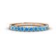 1 - Emlynn 2.70 mm Blue Topaz 10 Stone Wedding Band 