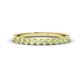 1 - Emlynn 2.70 mm Peridot 10 Stone Wedding Band 