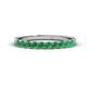 1 - Emlynn 2.70 mm Emerald 10 Stone Wedding Band 