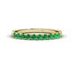 1 - Emlynn 2.70 mm Emerald 10 Stone Wedding Band 