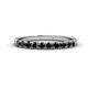 1 - Emlynn 2.70 mm Black Diamond 10 Stone Wedding Band 
