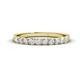 1 - Emlynn 2.70 mm White Sapphire 10 Stone Wedding Band 