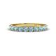 1 - Emlynn 3.00 mm Aquamarine 10 Stone Wedding Band 