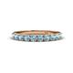 1 - Emlynn 3.00 mm Aquamarine 10 Stone Wedding Band 