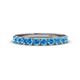 1 - Emlynn 3.00 mm Blue Topaz 10 Stone Wedding Band 