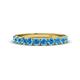 1 - Emlynn 3.00 mm Blue Topaz 10 Stone Wedding Band 