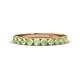 1 - Emlynn 3.00 mm Peridot 10 Stone Wedding Band 