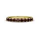1 - Emlynn 3.00 mm Red Garnet 10 Stone Wedding Band 