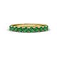 1 - Emlynn 3.00 mm Emerald 10 Stone Wedding Band 
