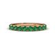 1 - Emlynn 3.00 mm Emerald 10 Stone Wedding Band 