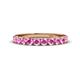 1 - Emlynn 3.00 mm Pink Sapphire 10 Stone Wedding Band 