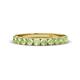 1 - Emlynn 3.00 mm Peridot 10 Stone Wedding Band 