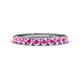 1 - Emlynn 3.00 mm Pink Sapphire 10 Stone Wedding Band 