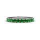 1 - Emlynn 3.00 mm Green Garnet 10 Stone Wedding Band 