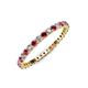 3 - Joyce 2.00 mm Ruby and Lab Grown Diamond Eternity Band 