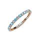 3 - Joyce 2.00 mm Blue Topaz and Lab Grown Diamond Eternity Band 