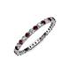 3 - Joyce 2.00 mm Red Garnet and Lab Grown Diamond Eternity Band 