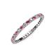 3 - Joyce 2.00 mm Rhodolite Garnet and Lab Grown Diamond Eternity Band 