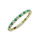 3 - Joyce 2.00 mm Emerald and Lab Grown Diamond Eternity Band 