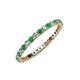 3 - Joyce 2.00 mm Emerald and Lab Grown Diamond Eternity Band 