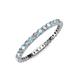 3 - Joyce 2.00 mm Aquamarine and Lab Grown Diamond Eternity Band 