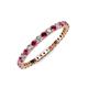 3 - Joyce 2.00 mm Ruby and Lab Grown Diamond Eternity Band 