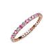 3 - Joyce 2.00 mm Pink Sapphire and Lab Grown Diamond Eternity Band 