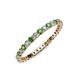 3 - Joyce 2.00 mm Green Garnet and Lab Grown Diamond Eternity Band 