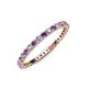 3 - Joyce 2.00 mm Amethyst and Lab Grown Diamond Eternity Band 