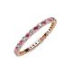 3 - Joyce 2.00 mm Rhodolite Garnet and Lab Grown Diamond Eternity Band 