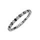 3 - Joyce 2.00 mm Black and White Lab Grown Diamond Eternity Band 