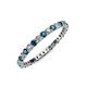 3 - Joyce 2.00 mm Blue and White Lab Grown Diamond Eternity Band 