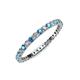 3 - Joyce 2.00 mm London Blue Topaz and Lab Grown Diamond Eternity Band 
