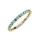 3 - Joyce 2.00 mm London Blue Topaz and Lab Grown Diamond Eternity Band 