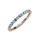 3 - Joyce 2.00 mm London Blue Topaz and Lab Grown Diamond Eternity Band 