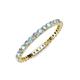 3 - Joyce 2.00 mm Aquamarine and Lab Grown Diamond Eternity Band 