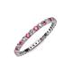 3 - Joyce 2.00 mm Pink Tourmaline and Lab Grown Diamond Eternity Band 